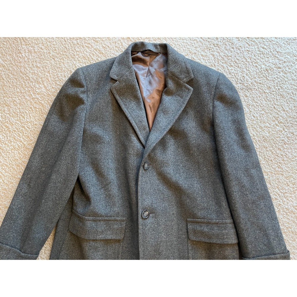 Vintage Executive Group by Bond Lined Wool Winter Trench Coat Men 46 2XL - Picture 6 of 6